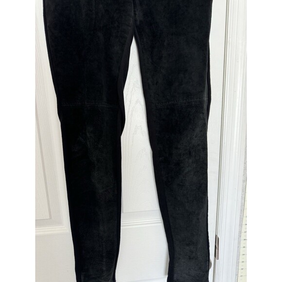 Hale Bob Medium Women’s Black Pig Suede Pants Skinny Pull On Ankle - Picture 11 of 15
